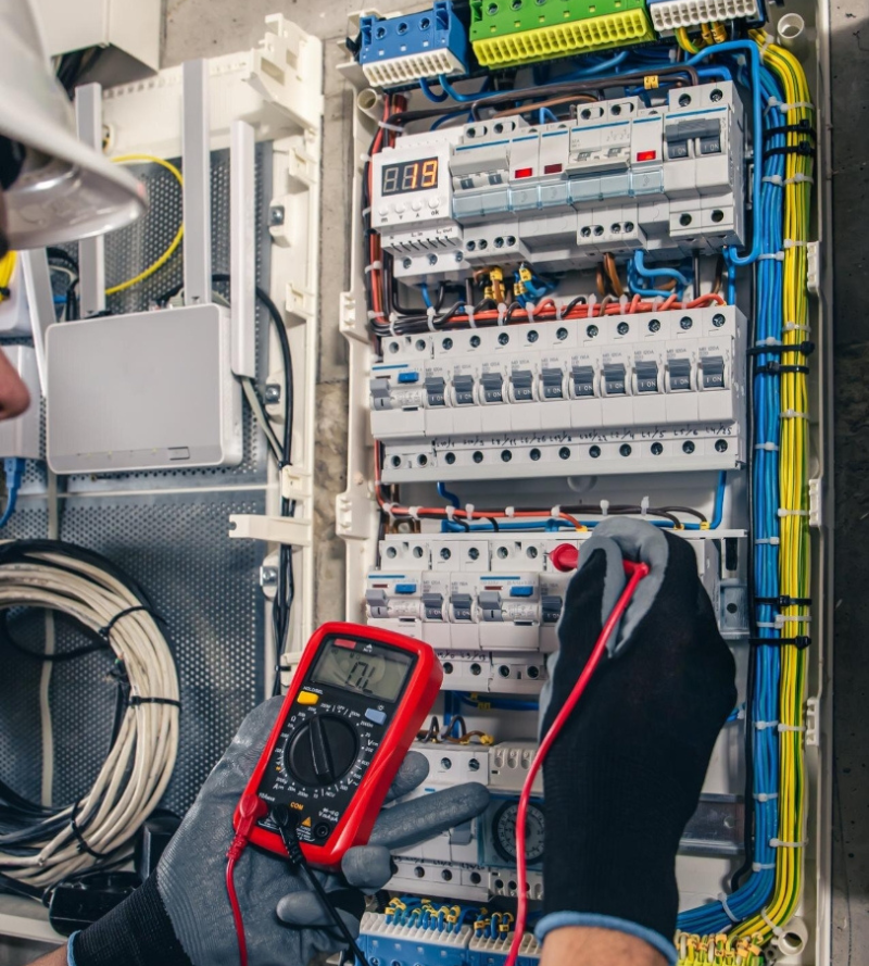 Foto manos en Contador Electrico para el Apartado de Electricidad AfeSga en Motril (Granada)